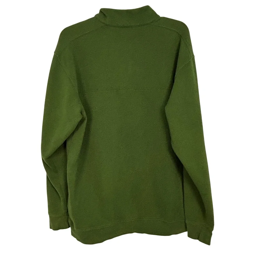 Columbia Men's Quarter Zip Fleece Pullover Mock Neck Sweater XL Green RN 69724